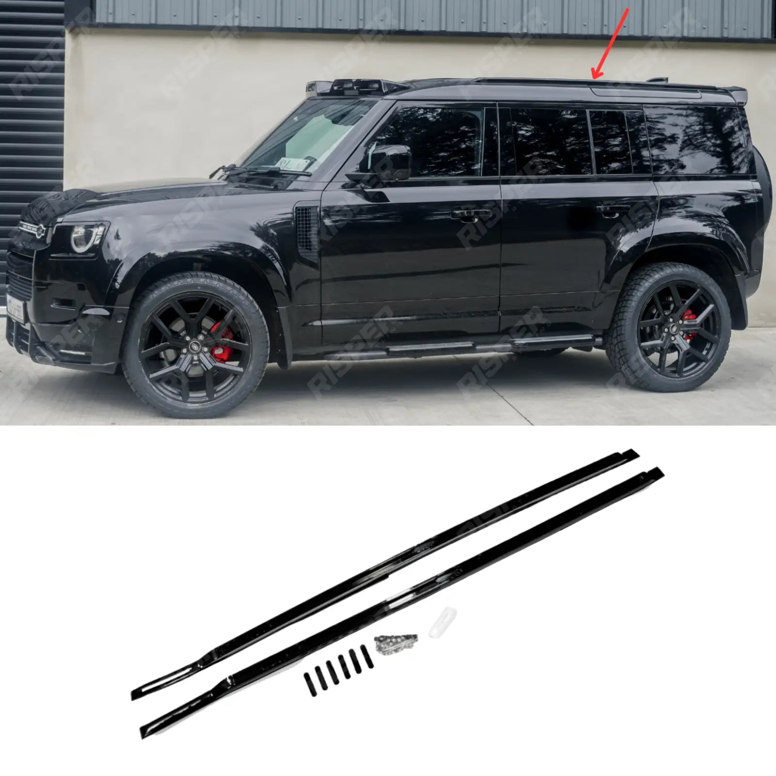 Land Rover Defender 110/130 L663 2020 On OE Style Roof Rail – Pair – in Black Main image