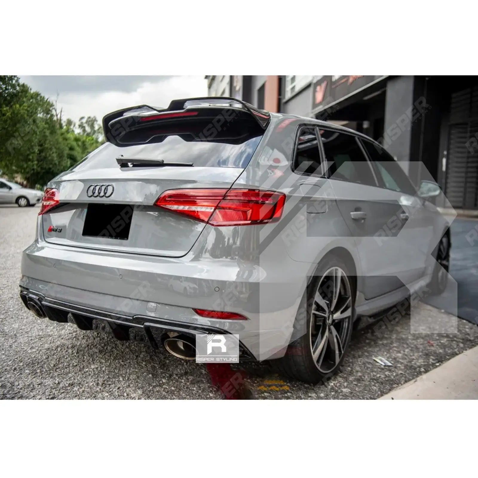 Audi A3 8V Hatch 2014 - 2020 Oettinger Style Gloss Black Rear Spoiler Main image