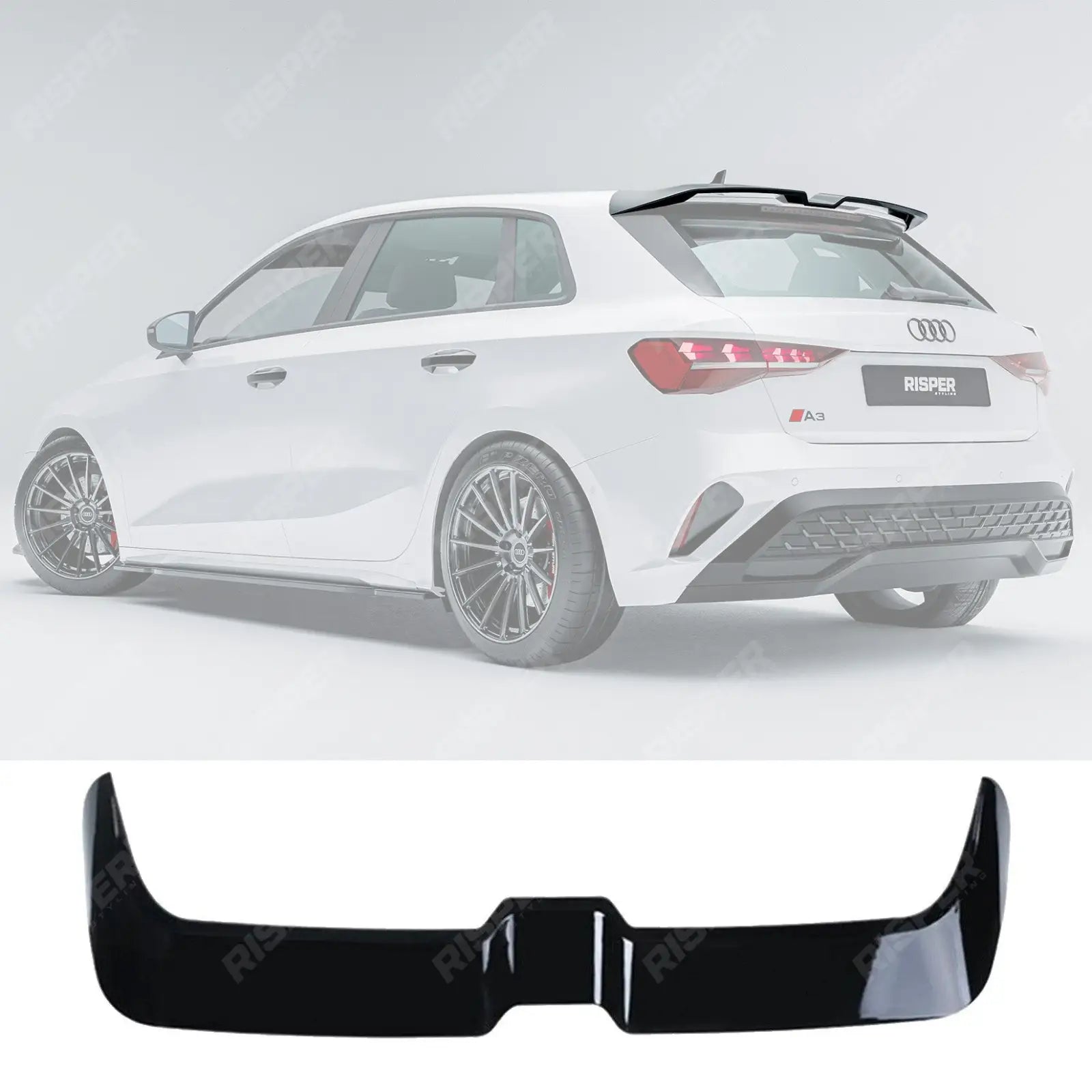Audi A3 8Y Hatch 2021+ Oettinger Style Gloss Black Rear Spoiler Spoiler Main image