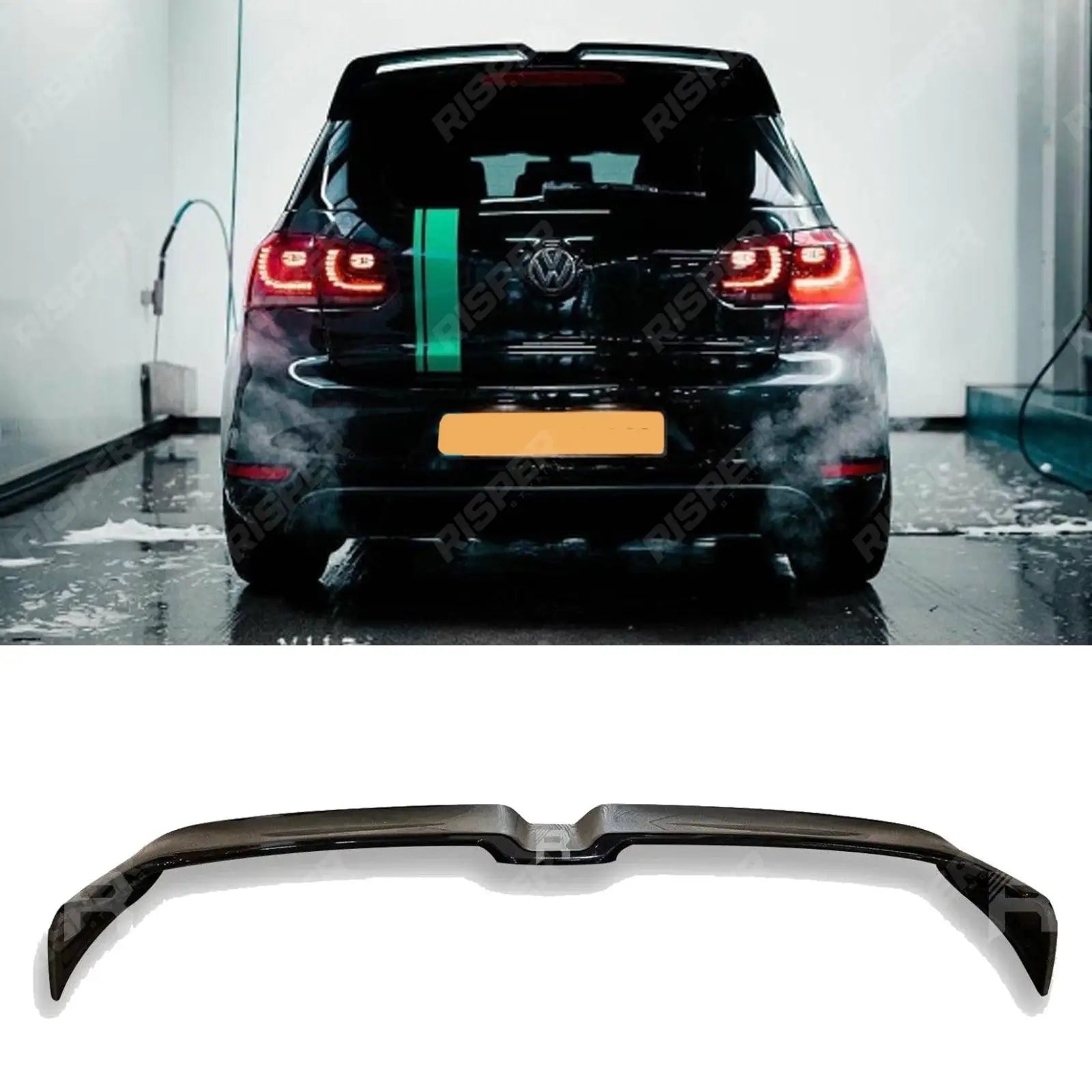 Volkswagen Golf MK6 GTI/GTD/R20 2008 - 2013 - Oettinger Style Rear Spoiler in Gloss Black Main image