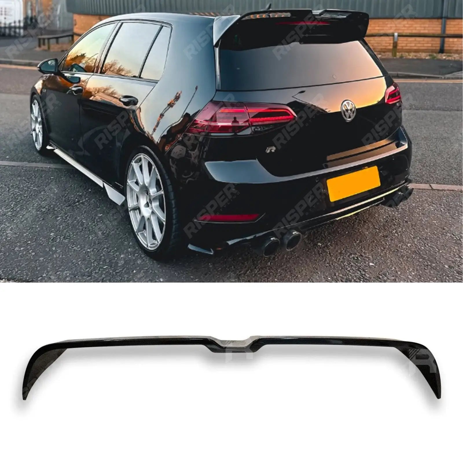 Volkswagen Golf MK7/7.5 GTI/GTD/R/GTE 2012-2020 - Oettinger Style Rear Spoiler in Gloss Black Spoiler Main image