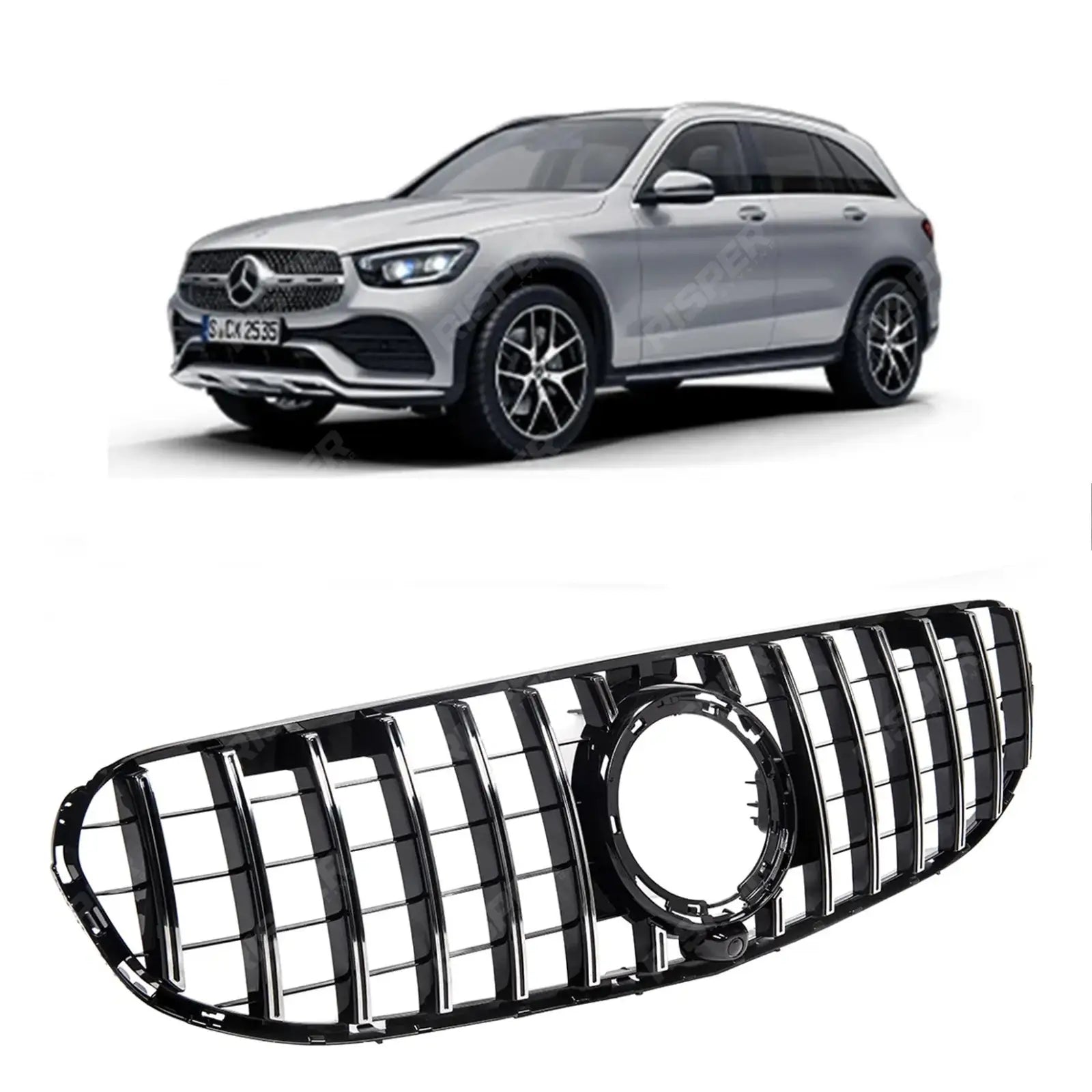 Panamericana GT Style Upgrade Front Grille For Mercedes GLC X253 2019-2023 - Grilles Main image