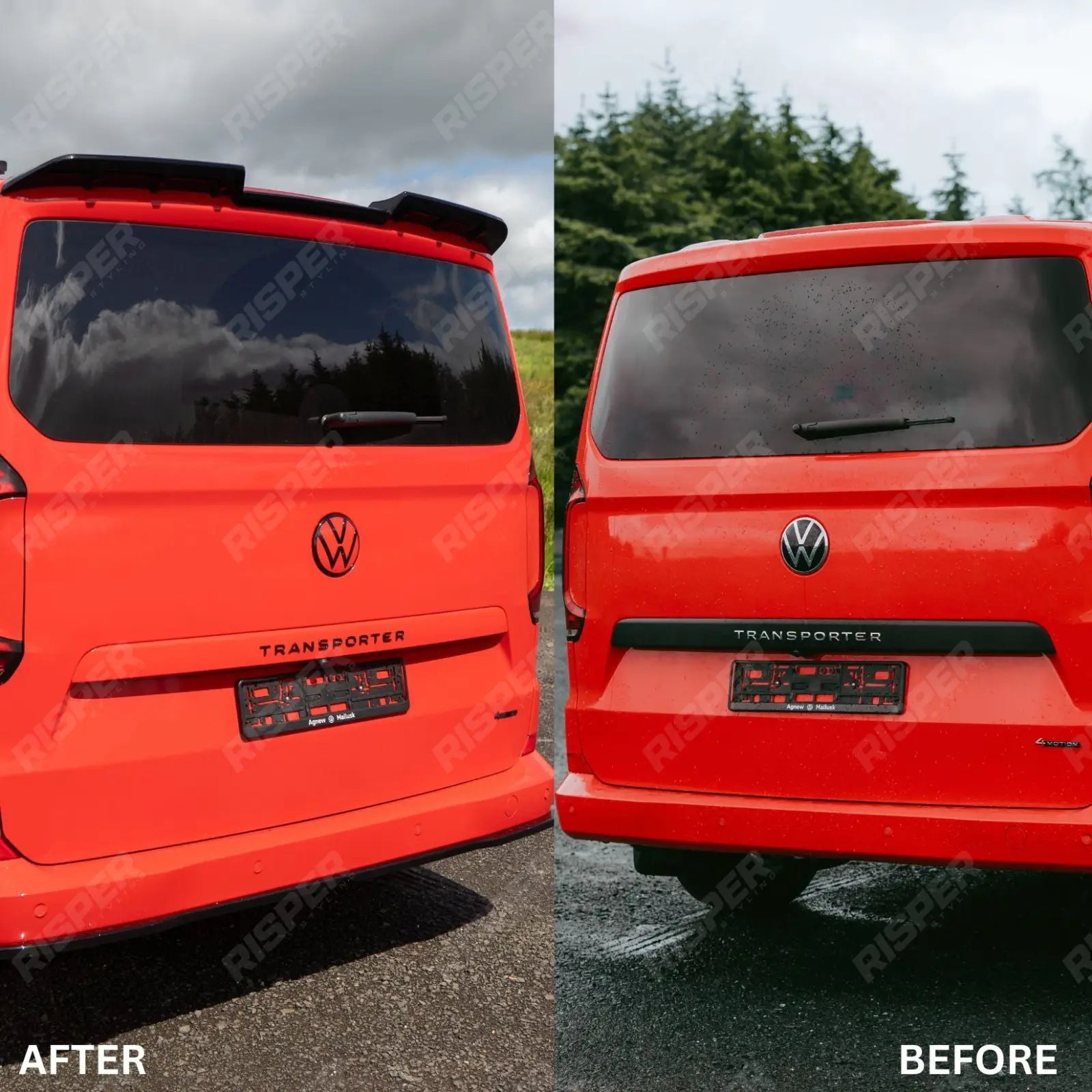 Premium Aero Kit In Gloss Black For Volkswagen Transporter T7 SWB TAILGATE 2025 on - Aero Kit