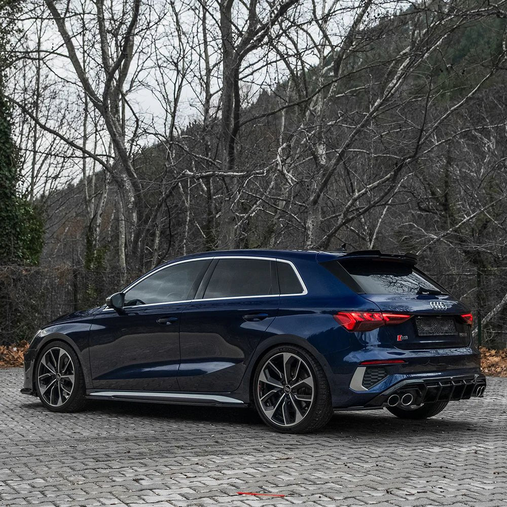 Audi S3 8Y 2020 - 2024 Side Skirts / Audi A3 S - Line 8Y 2020 - 2024 Side Skirts In Gloss Black (2 Pcs)