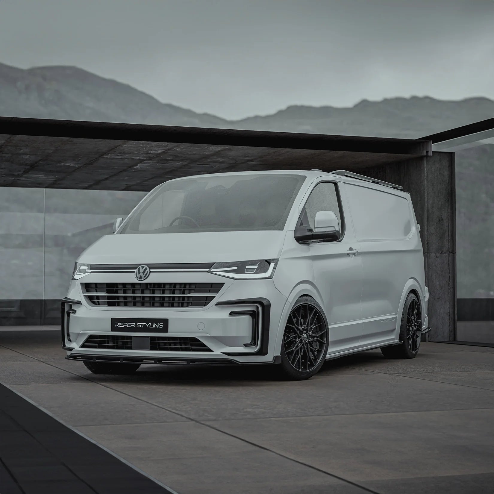 Volkswagen Transporter T7 LWB 2025 on V2 Premium Aero Kit In Gloss Black