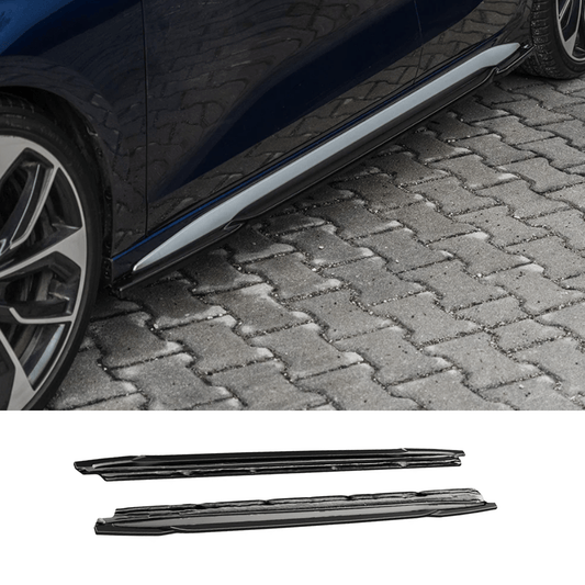 Audi S3 8Y 2020 - 2024 Side Skirts / Audi A3 S - Line 8Y 2020 - 2024 Side Skirts In Gloss Black (2 Pcs)