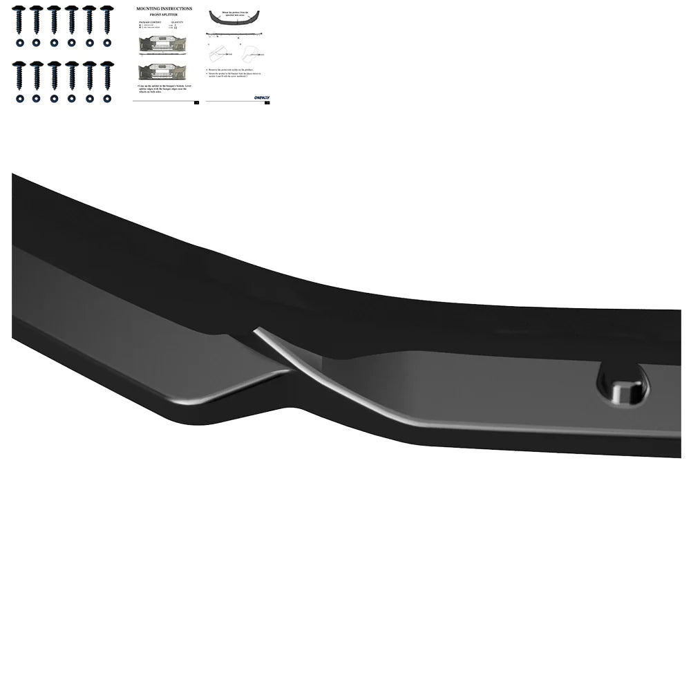 Hyundai I20 N Mk3 2020+ Front Splitter In Gloss Black
