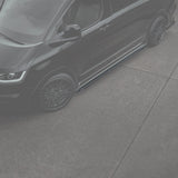 Volkswagen Transporter LWB T7 2025 On Trapezoid Side Bars In Stainless Steel