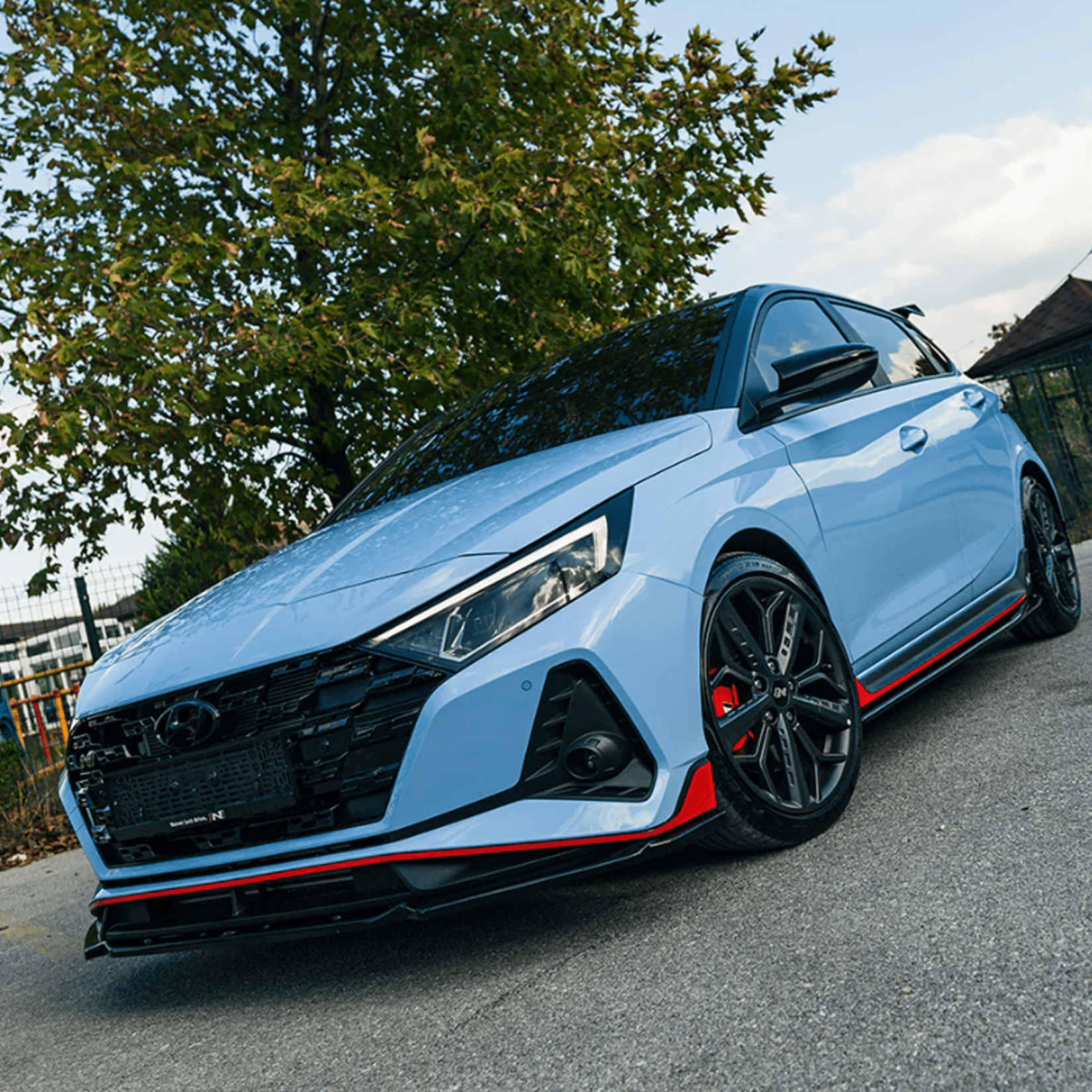 Hyundai I20 N Mk3 2020+ Front Splitter In Gloss Black