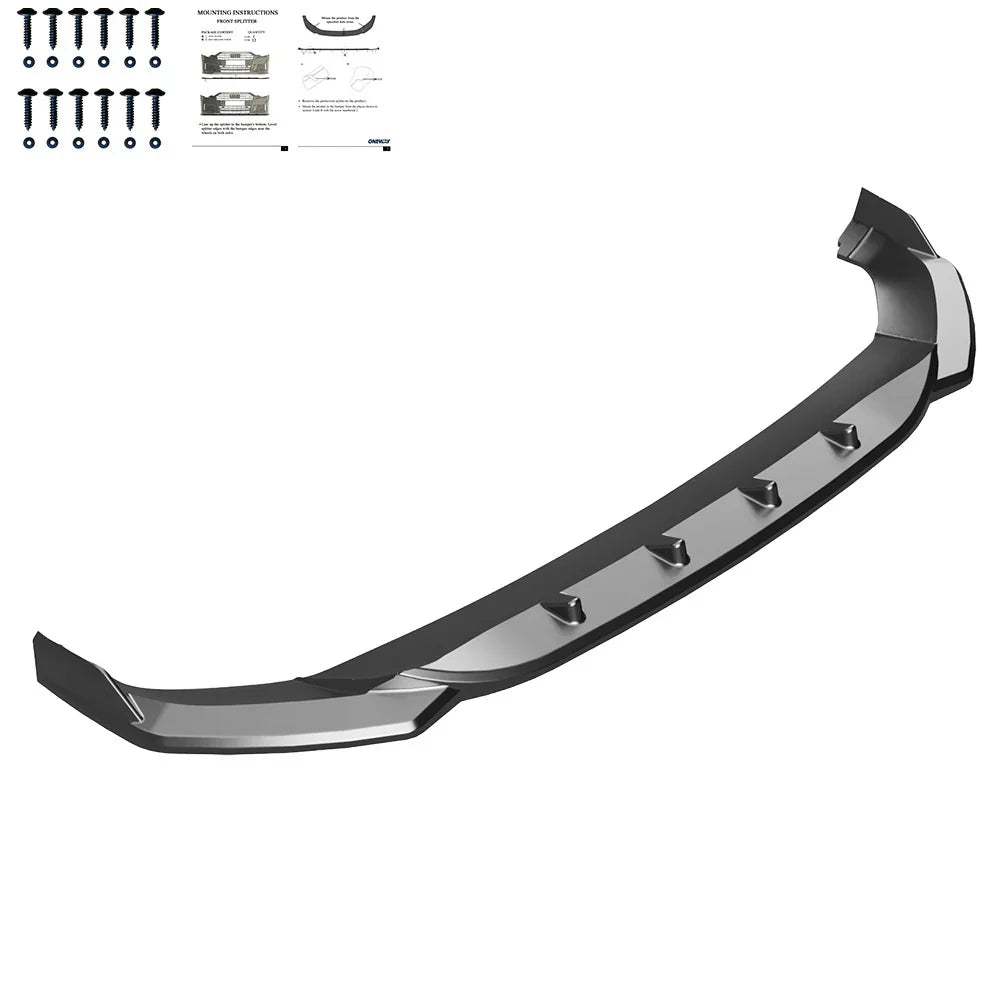 Audi SQ5 / Q5 S - Line Mk2 Facelift 2020 - 2024 Front Splitter In Gloss Black