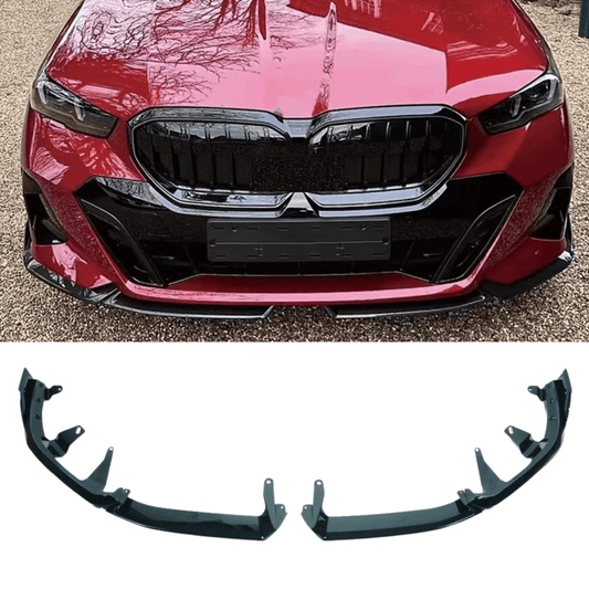 Bmw 5 Series G60 G68 M Sport Front Splitter In Gloss Black