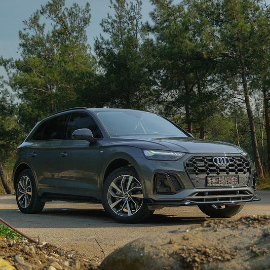 Audi SQ5 / Q5 S - Line Mk2 Facelift 2020 - 2024 Front Splitter In Gloss Black