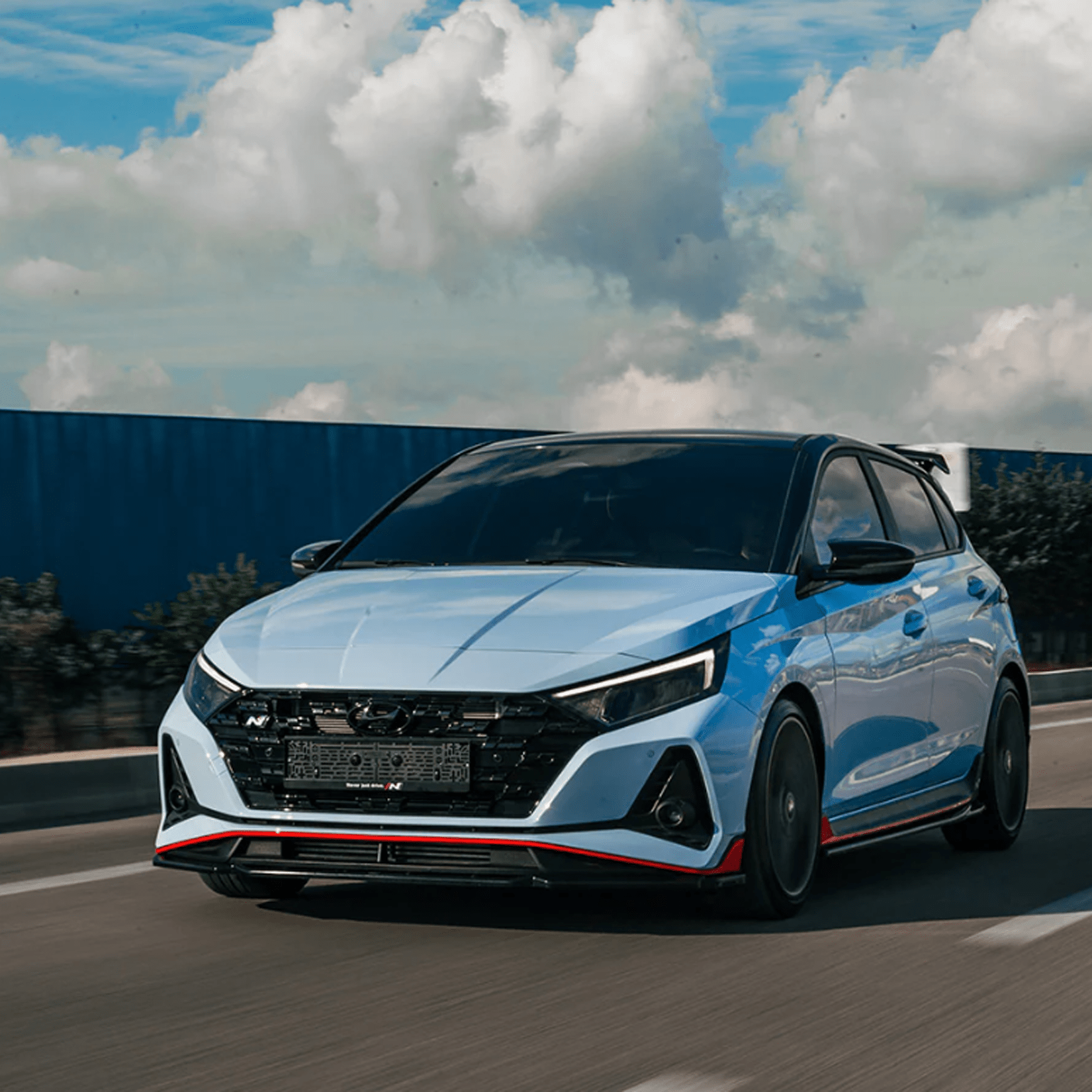 Hyundai I20 N Mk3 2020+ Front Splitter In Gloss Black