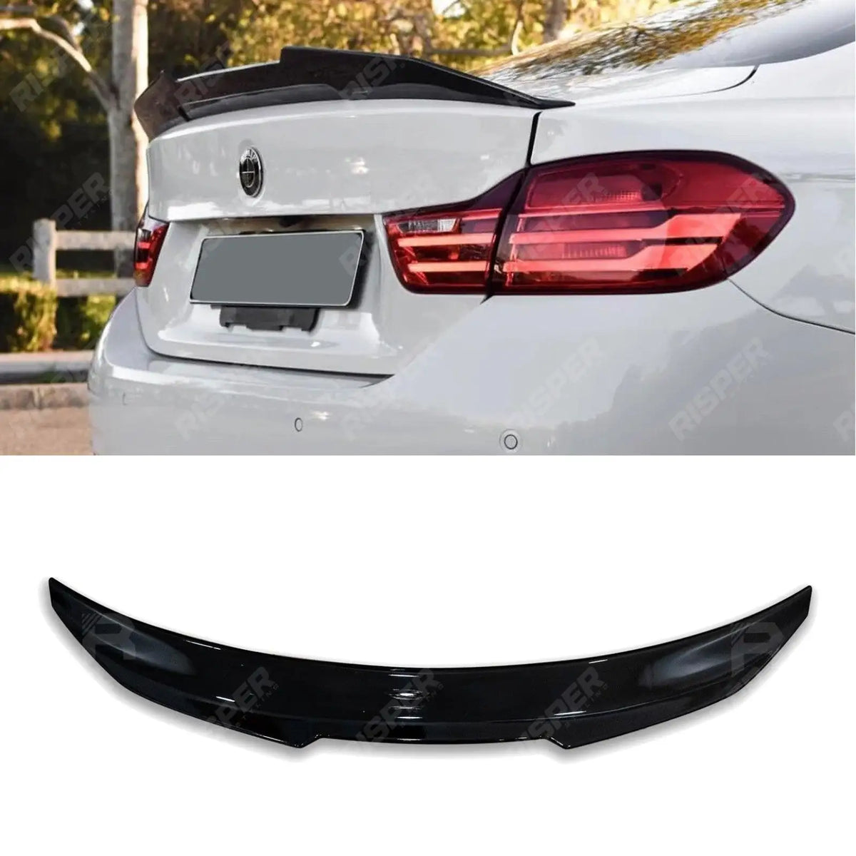 BMW 3 Series F30 2012 - 2018 Gloss Black PSM Style Rear Boot Spoiler Main image