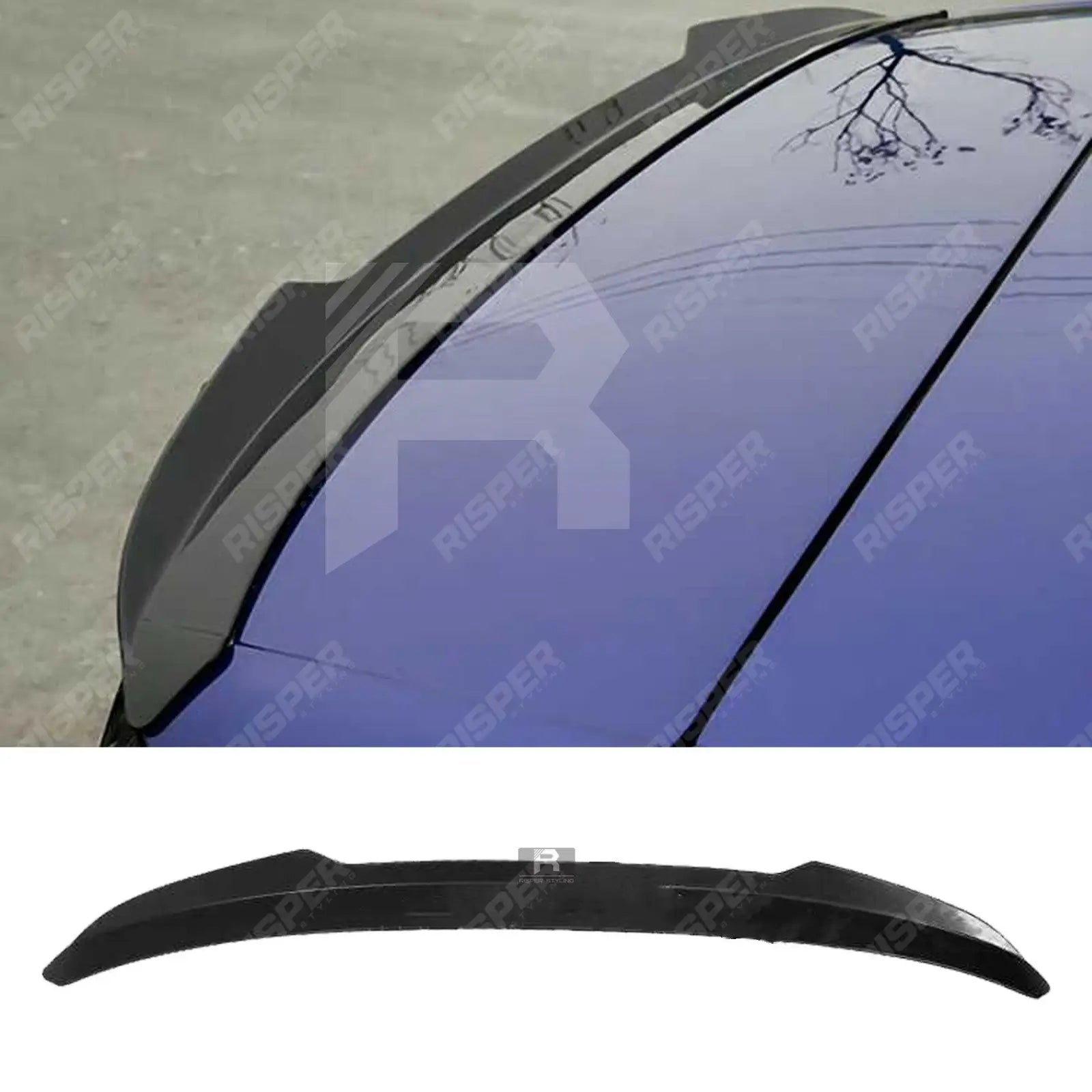 VW Golf MK8 R - Line Rear Spoiler Cap V1 in Gloss Black Main image