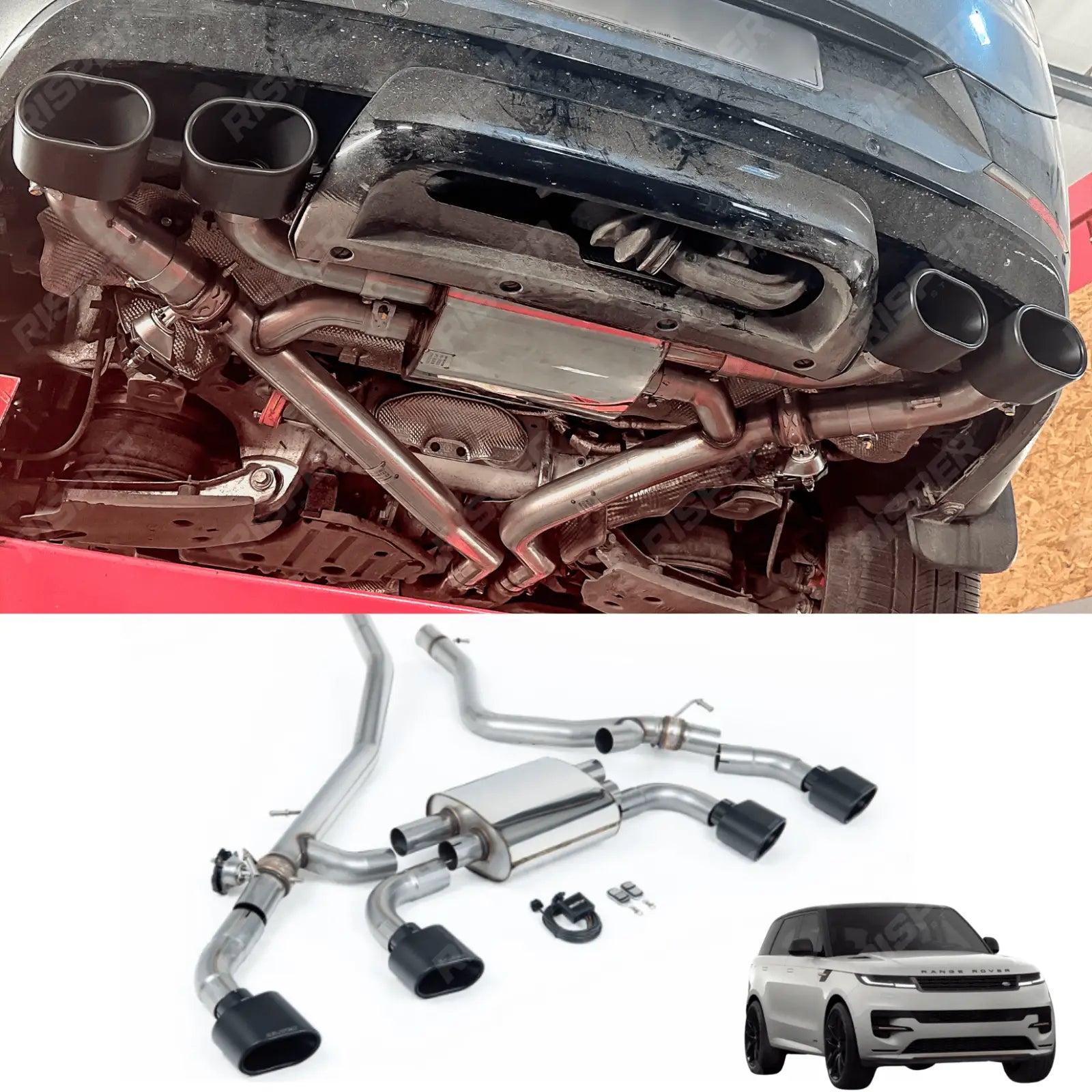 Range Rover Sport L461 2023+ P460/510/550e 3.0 i6 Plug In Hybrid Milltek Sport Cat Back Exhaust System Main image