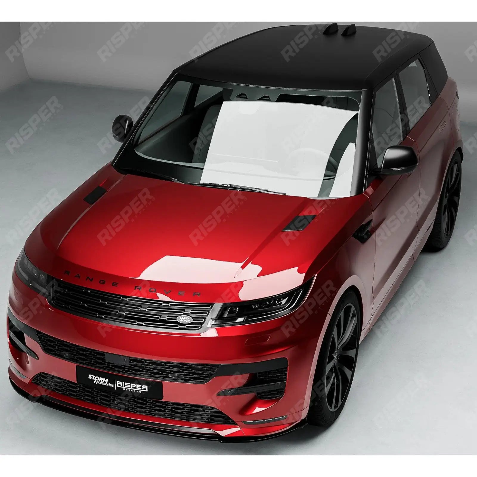 Range Rover Sport L461 2023+ SV Style Front Splitter Lip In Gloss Blac ...