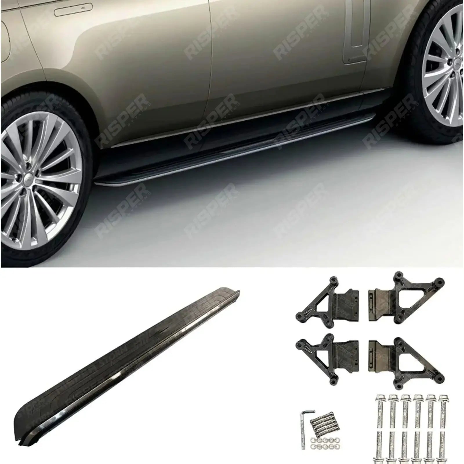 Range Rover Sport & Vogue 2023 On – Side Steps - Running Boards In Silver Main image