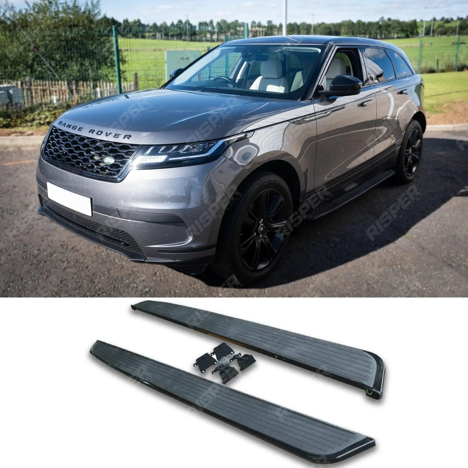 Range Rover Velar 2017 On Oe Style Running Boards – Side Steps In Black Main image