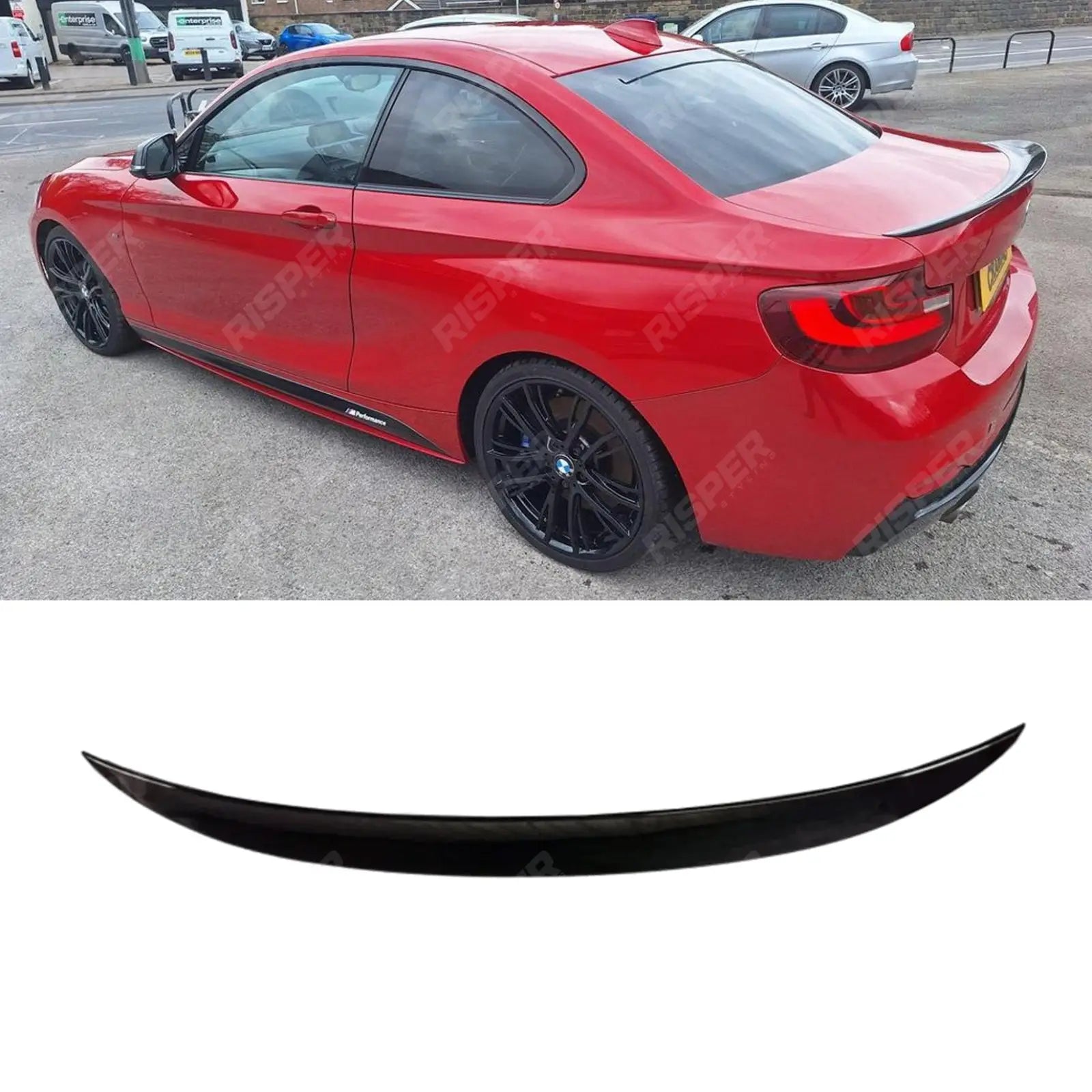 BMW 2 Series 2014 - 2020 F22 F23 M Performance Rear Boot Spoiler In Carbon Look Main image