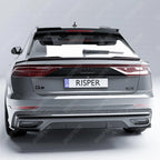 Audi Q8 S - LINE 2018 on Gloss Black Rear Bumper Corner Splitters