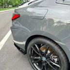 BMW 4 SERIES G22 G23 M SPORT 2020+ REAR BUMPER CORNER SPLITTERS IN GLOSS BLACK Rear Side Splitters