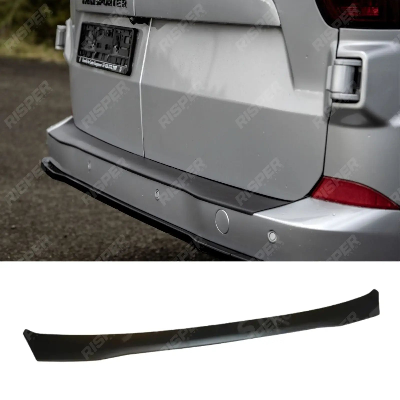 Volkswagen Transporter T7 2025+ Rear Bumper Protector Black Matte Texture Bumper Protector Main image
