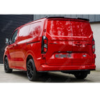 Ford Transit Custom MK2 2024 On Rear Bumper Splitter In Gloss Black 3 Piece Rear Bumper Splitters
