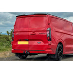 Ford Transit Custom MK2 2024 On Rear Bumper Splitter In Gloss Black 3 Piece Rear Bumper Splitters