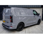 Ford Transit Custom MK2 2024 On Rear Bumper Splitter In Gloss Black 3 Piece Rear Bumper Splitters