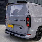 Ford Transit Custom MK2 2024 On Rear Bumper Splitter In Gloss Black 3 Piece Rear Bumper Splitters