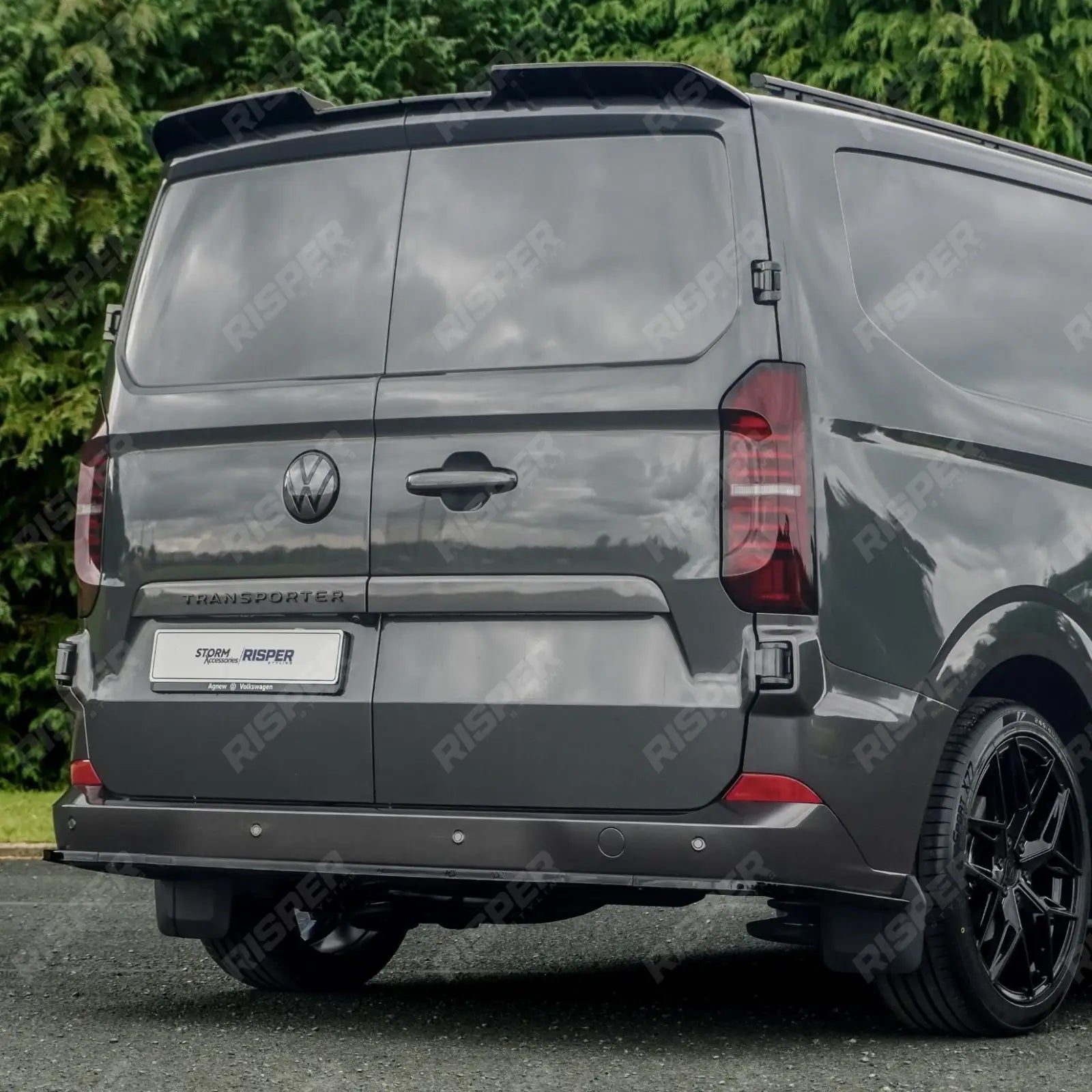 Volkswagen Transporter T7 2025+ Rear Bumper Splitter In Gloss Black Rear Bumper Splitters