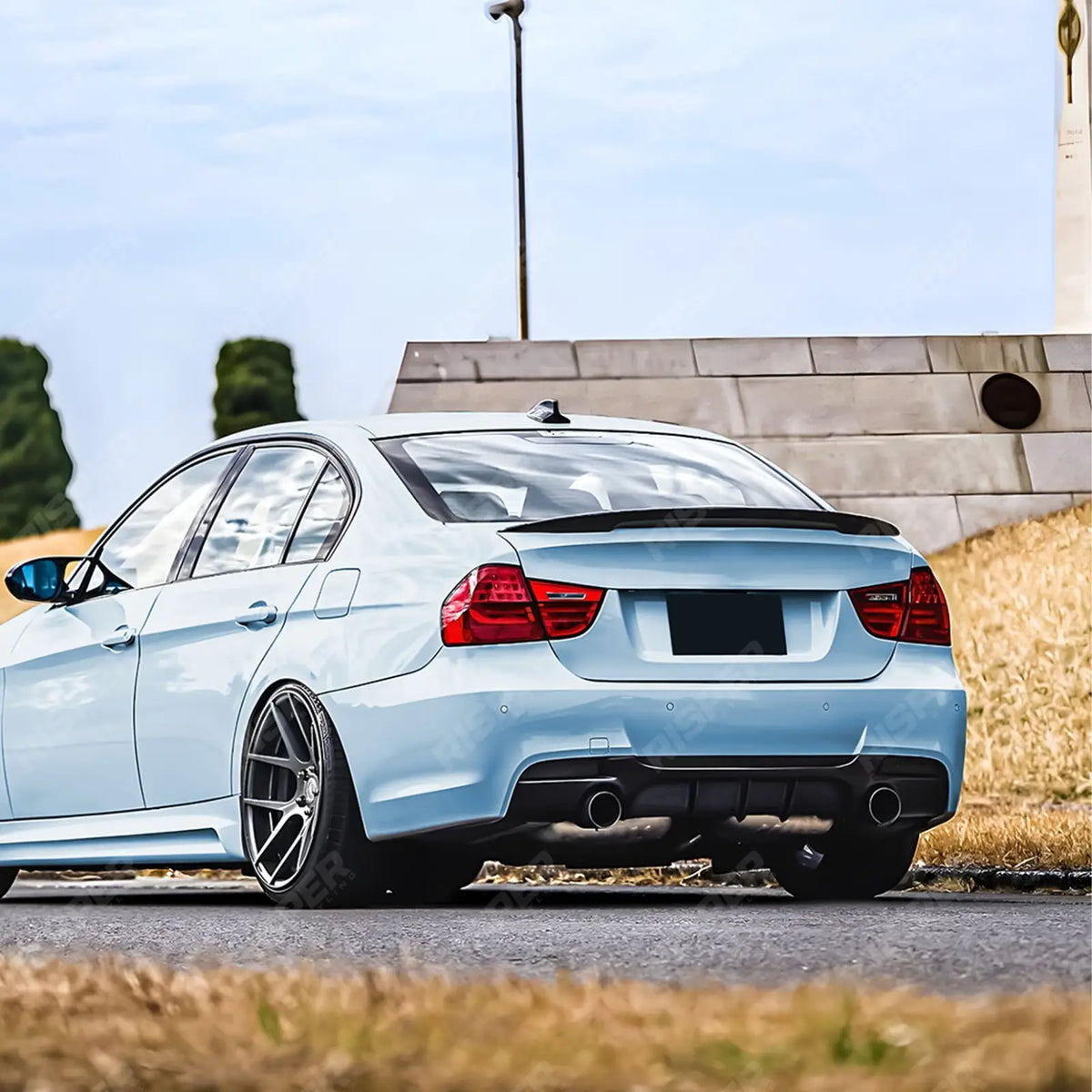 Rear Diffuser in Gloss Black 0__0 For BMW 3 Series E90 E91 2005-2012 M Sport - Diffuser