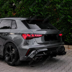 Audi A3 8y 2025 on S-line / S3 Sportback Rear Diffuser in Gloss Black - Diffuser
