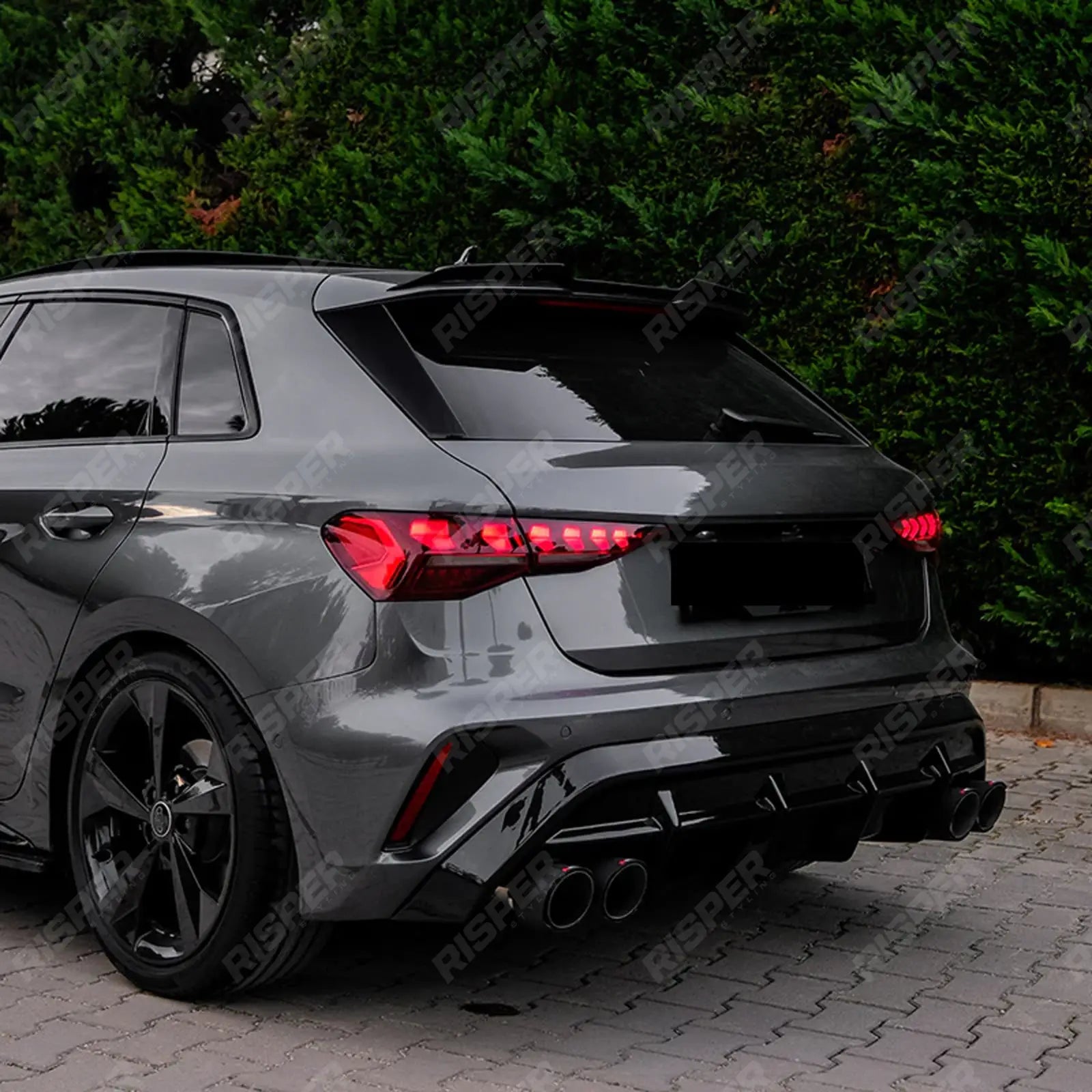 Audi A3 8y 2025 on S-line / S3 Sportback Rear Diffuser in Gloss Black - Diffuser