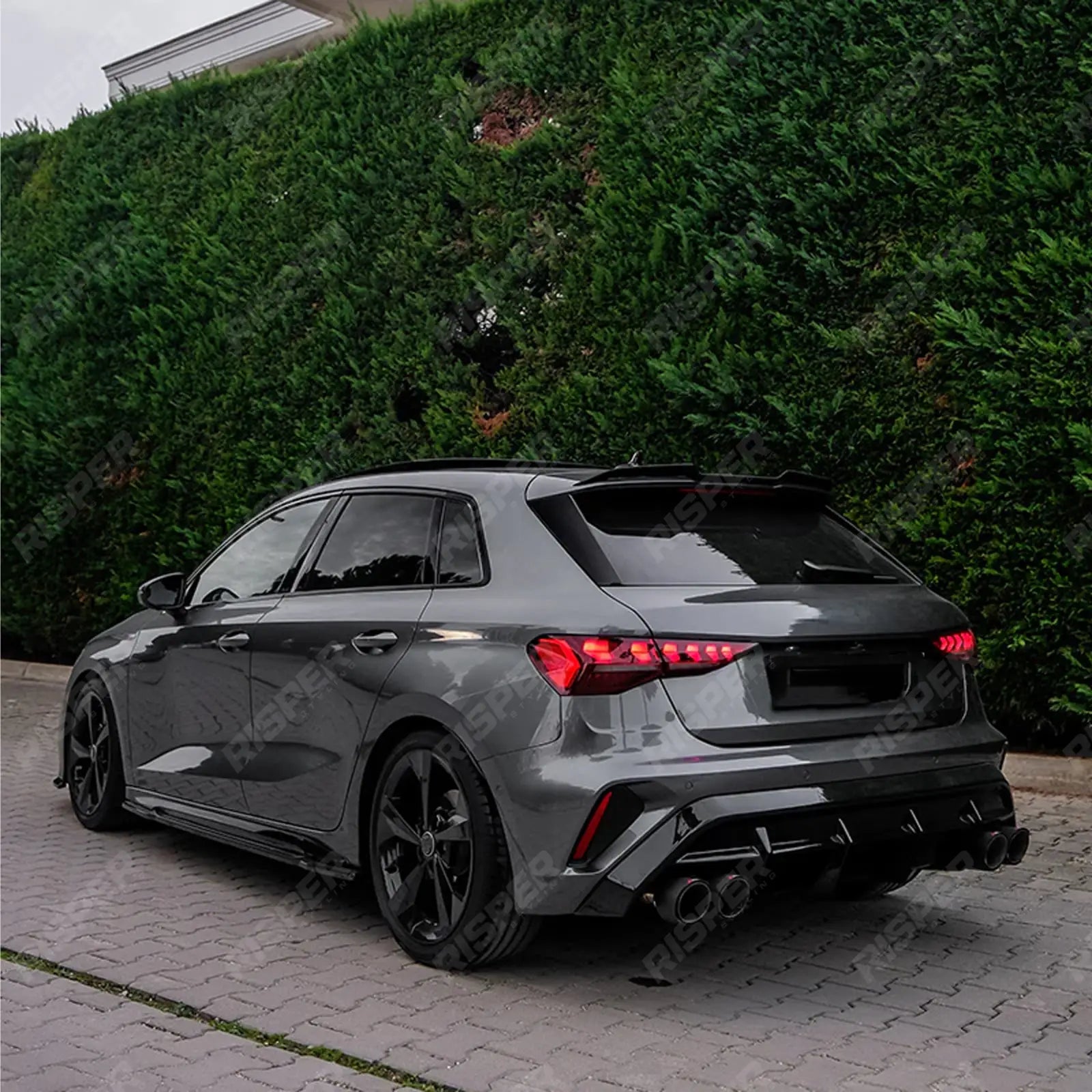 Rear Diffuser in Gloss Black For Audi A3 8y 2025 on S-line / S3 Sportback Secondary image