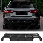 Audi A3 8y 2025 on S-line / S3 Sportback Rear Diffuser in Gloss Black - Diffuser