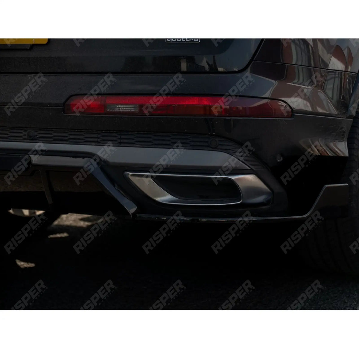Rear Diffuser in Gloss Black For Audi Q7 S-line 2019+ - Diffuser