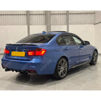 Bmw F30 F35 M Sport Single Tip Twin Exit Rear Diffuser In Gloss Black