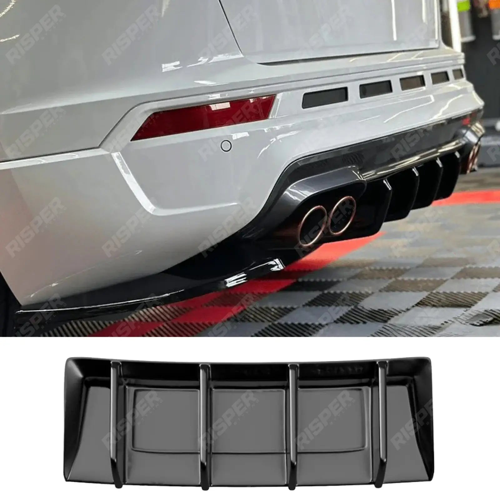 Cupra Ateca Mk1 2018 on Rear Diffuser in Gloss Black - Diffuser Main image