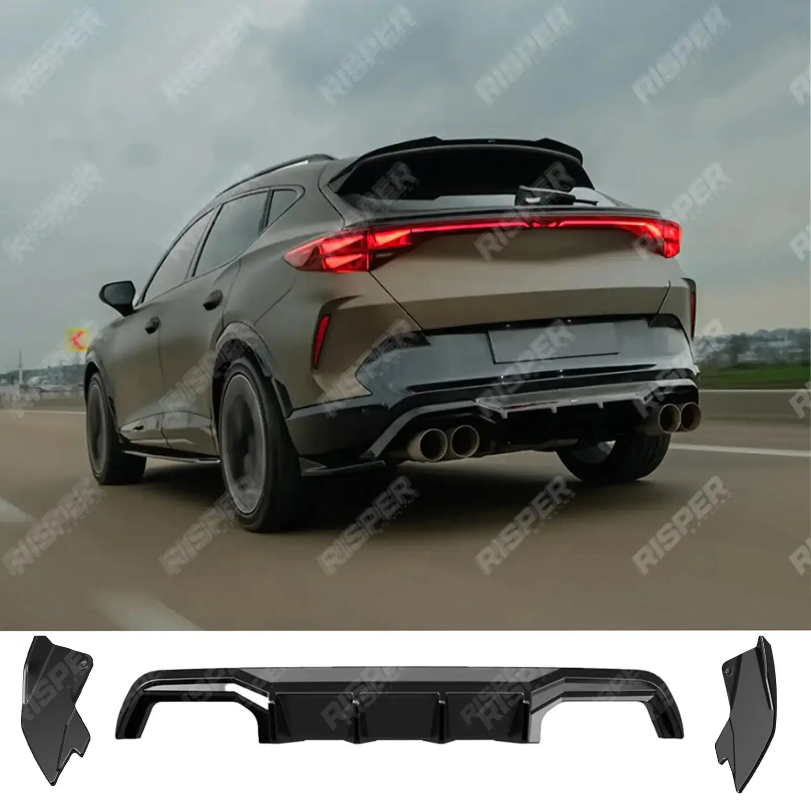 Rear Diffuser In Gloss Black For Cupra Formentor MK1 Facelift 2024 On - Diffuser Main image