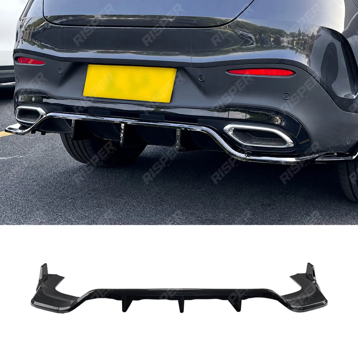 Rear Diffuser in Gloss Black For Mercedes Glc Coupe C254 2023 on - Diffuser