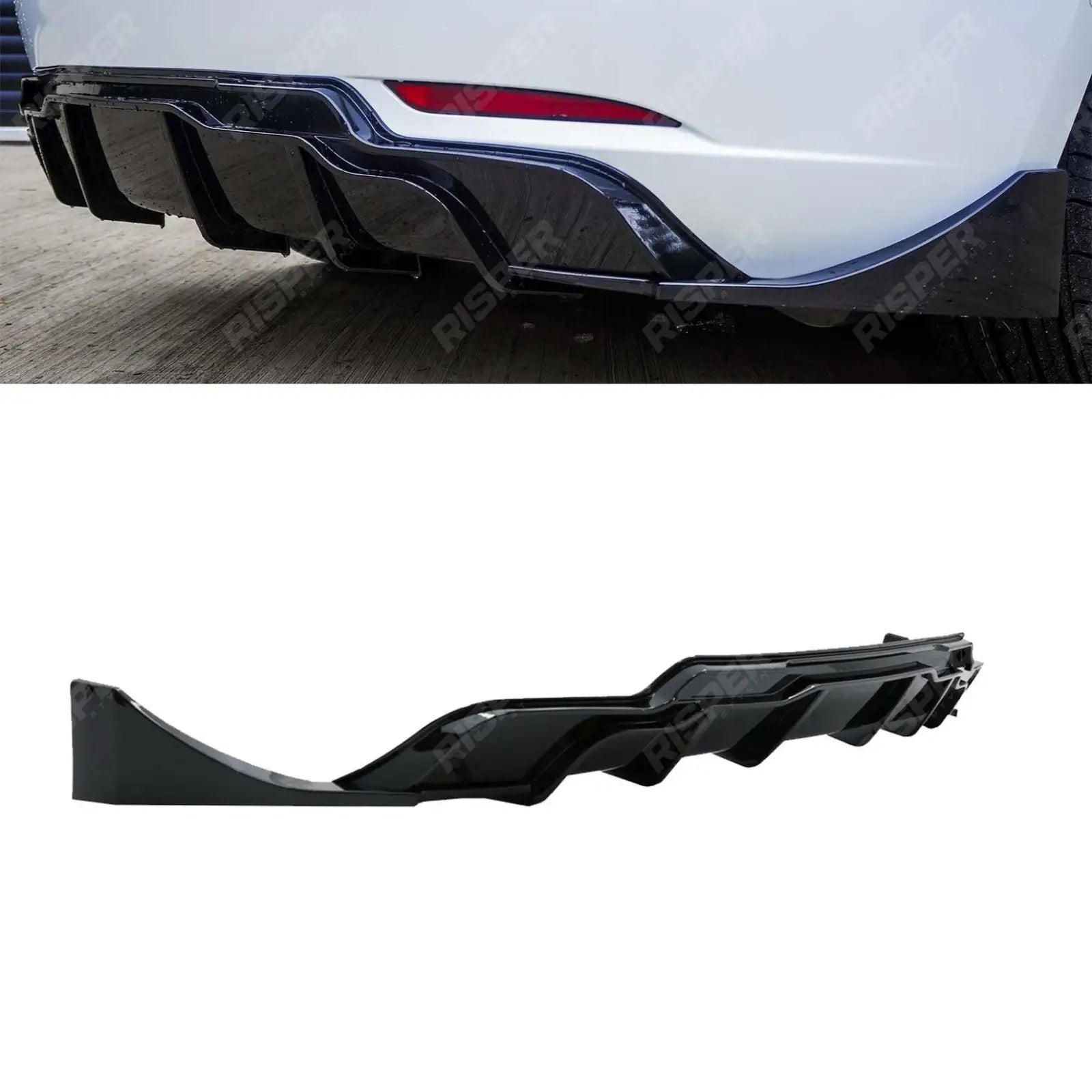 Tesla Model 3 2018 - 2023 Rear Diffuser In Gloss Black Main image
