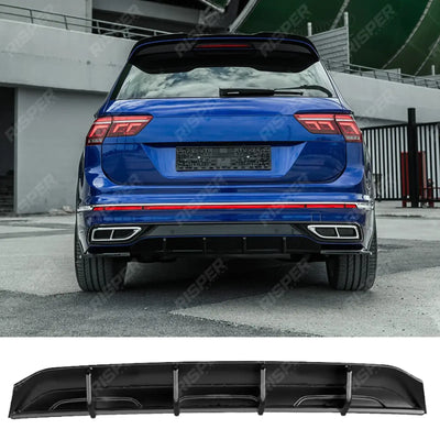 VW Tiguan R-Line 2020-2024 Rear Diffuser In Gloss Black - Diffuser