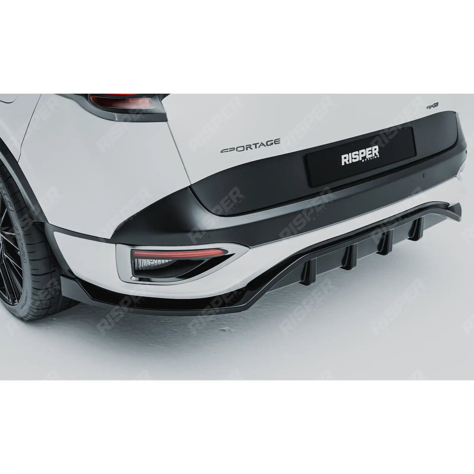 Kia Sportage MK5 GT Line 2021-2025 Rear Diffuser & Side Splitters Gloss Black Aero Kit