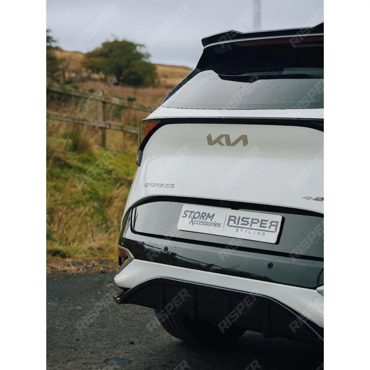 Rear Diffuser & Side Splitters Gloss Black For Kia Sportage MK5 GT Line 2021-2025 - Diffuser