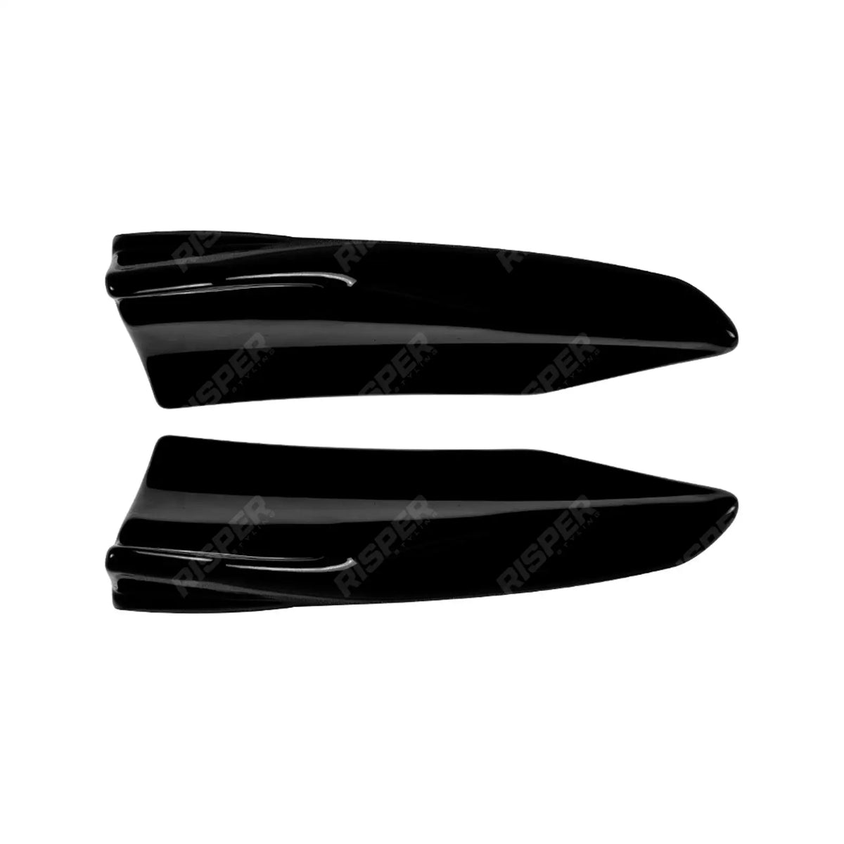 Rear End Side Splitters in Gloss Black For Audi A3 S3 8v Pre Facelift Hatcback 2013-2016 - Rear Bumper Splitters