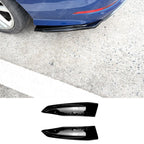 Rear End Side Splitters in Gloss Black For Audi A3 S3 8v Pre Facelift Saloon 2013-2016 S LINE - Rear Bumper Splitters