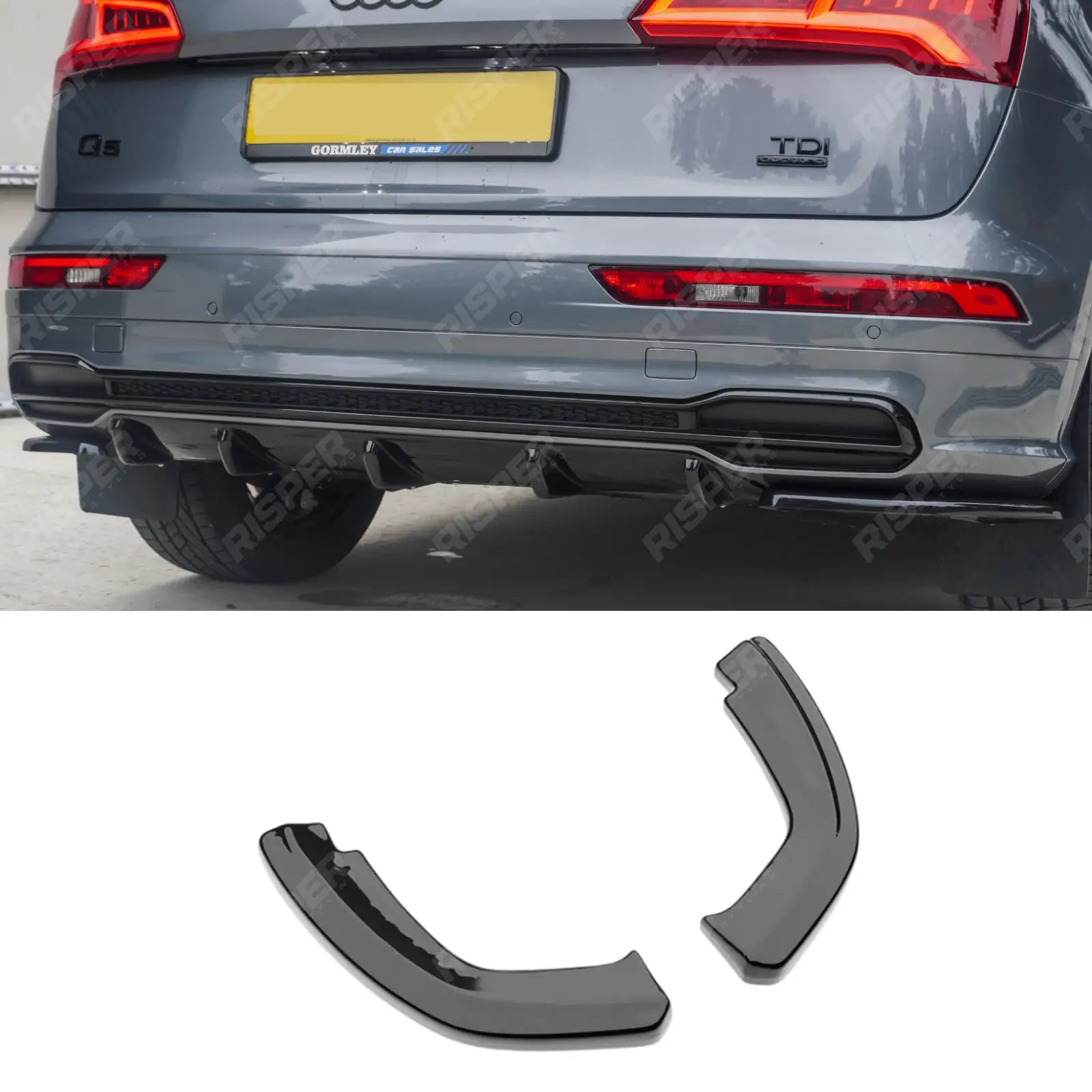 Audi SQ5 MK2 2017 - 2020 Rear Side Splitters / Audi Q5 S - Line MK2 2017 - 2020 Rear Side Splitters (2PCS) Main image