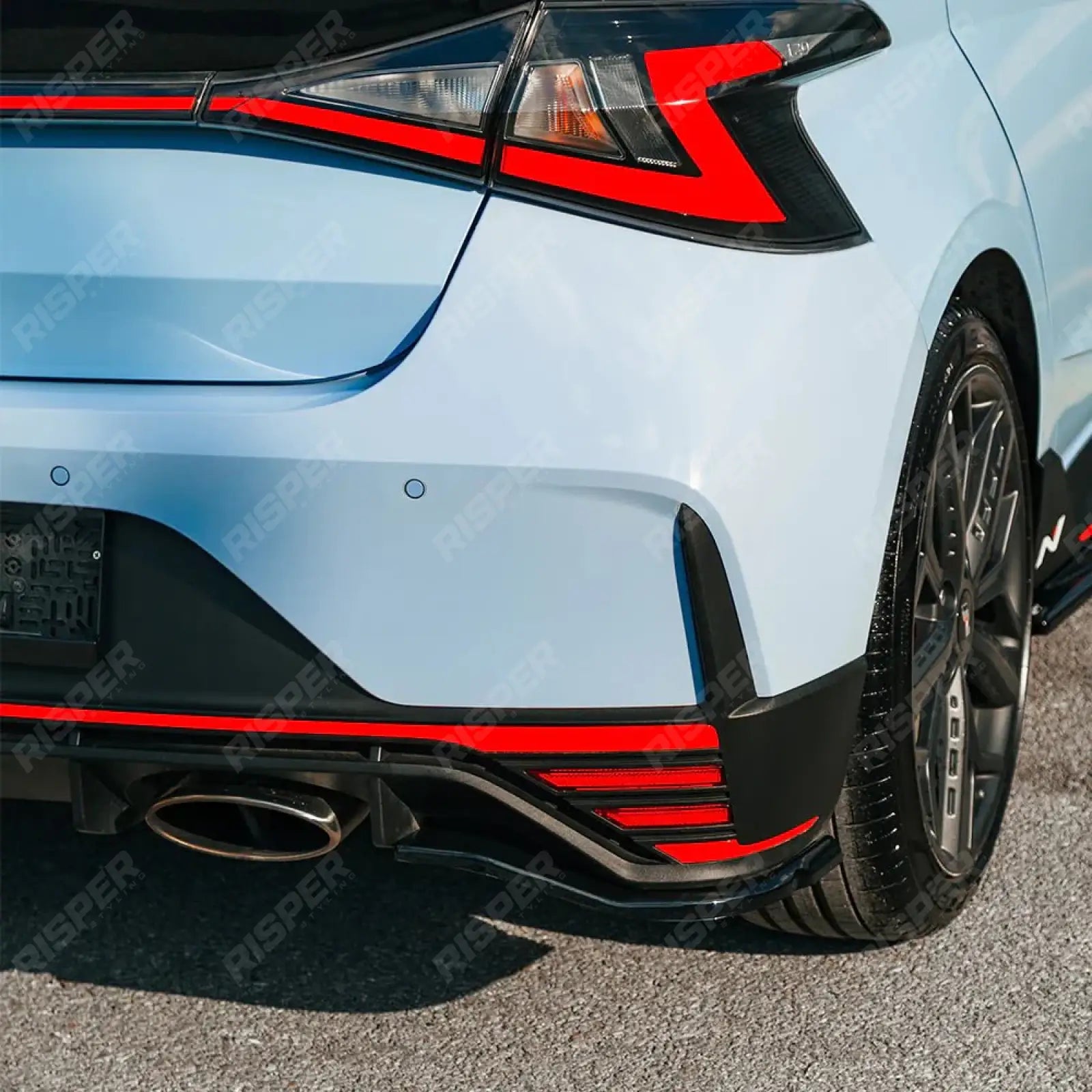 Hyundai I20 N Mk3 2020+ Rear Side Splitters In Gloss Black (2 Pcs)
